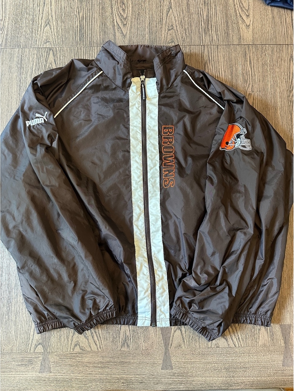 Vintage Puma Cleveland Browns NFL Windbreaker Jacket 2XL